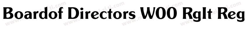 Boardof Directors W00 RgIt Regular字体转换